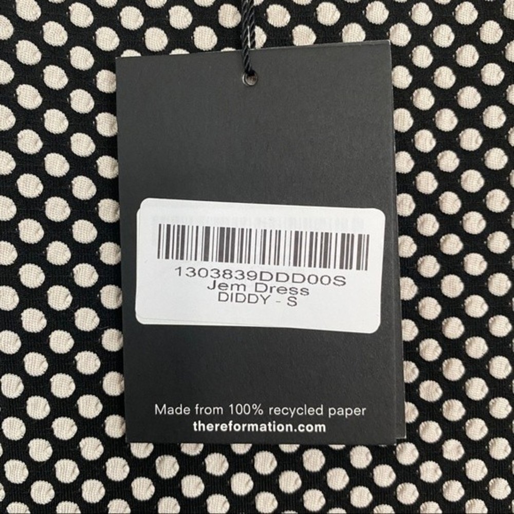 Reformation Jem Midi Sheath Dress Polka Dot size Small - Picture 8 of 8